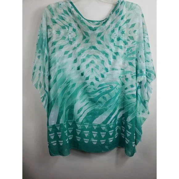 G collection womens green top size XL layered - Picture 9 of 10